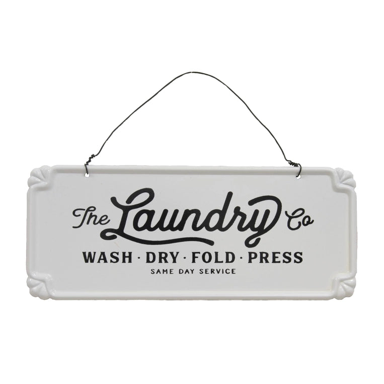 The Laundry Co Vintage Metal Hanging Sign image 0
