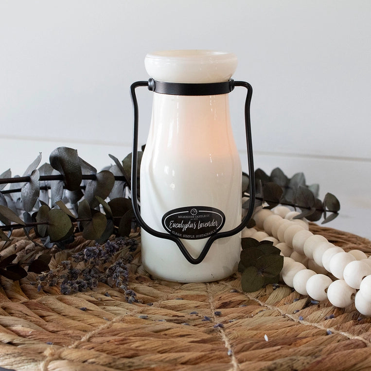 8 oz Milkbottle Candle: Eucalyptus Lavender image 0