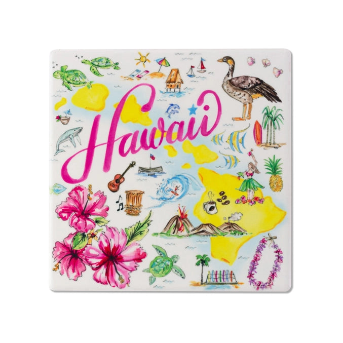 Hawaii State Collection Ceramic Coaster Set image 0