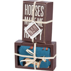 Horses Make Me Happy Box Sign and Sock Set image 1