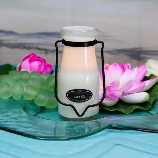 8 oz Milkbottle Candle: Water Lily image 0