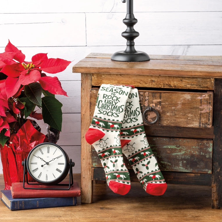 Season To Rock the Ugly Christmas Socks Socks image 1
