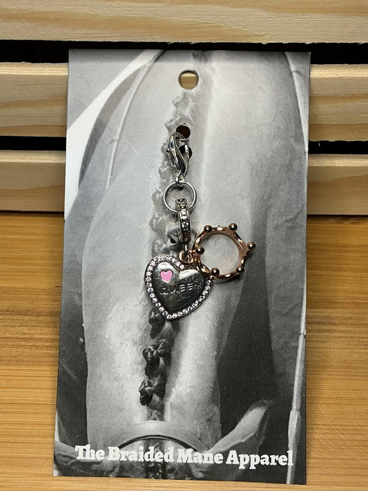 Crown with Heart Charm