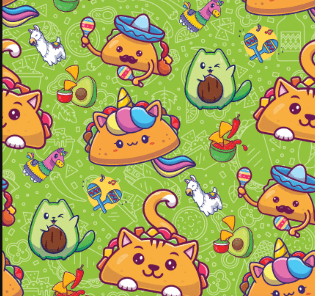 Taco Cat Pair & A Spare Socks