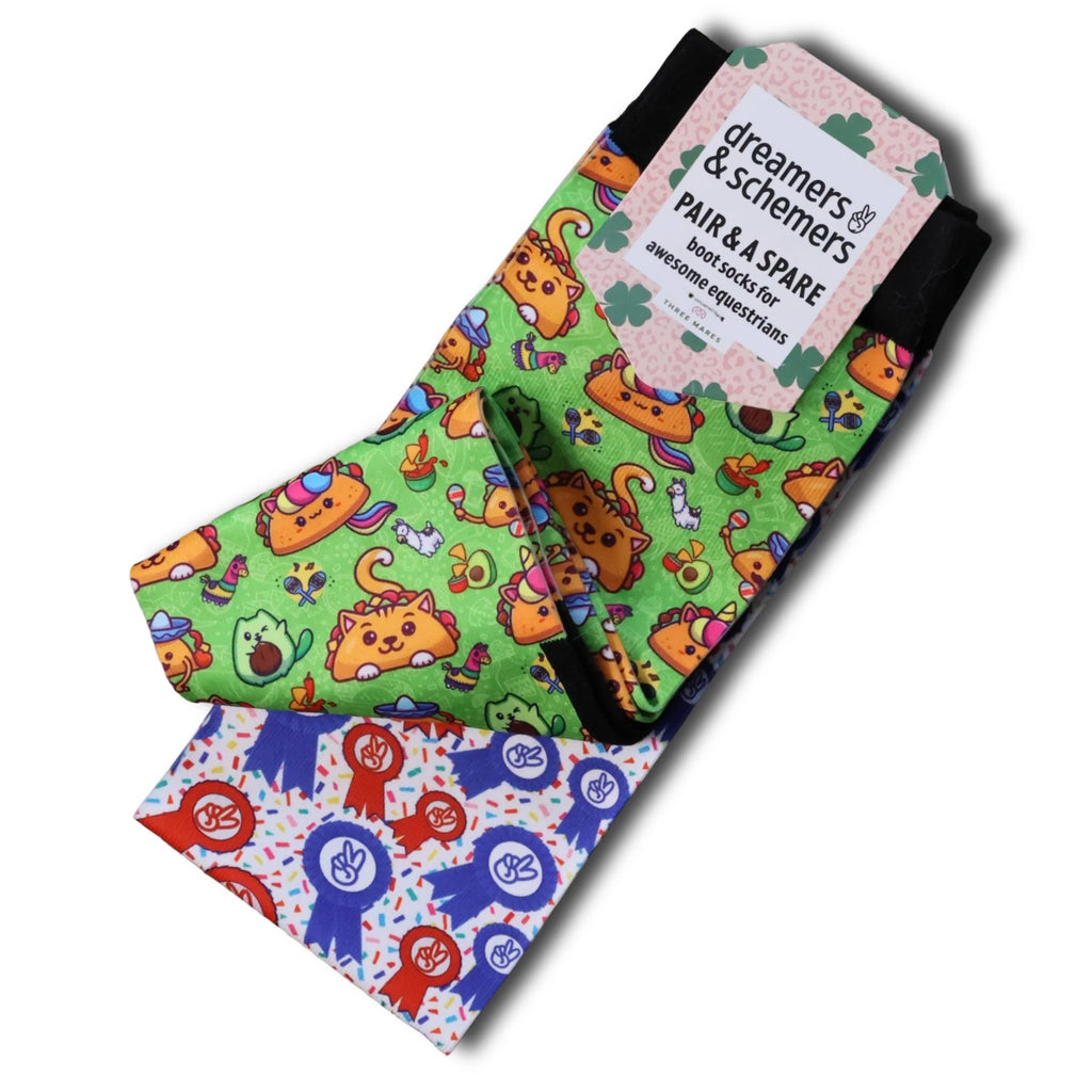 Taco Cat Pair & A Spare Socks