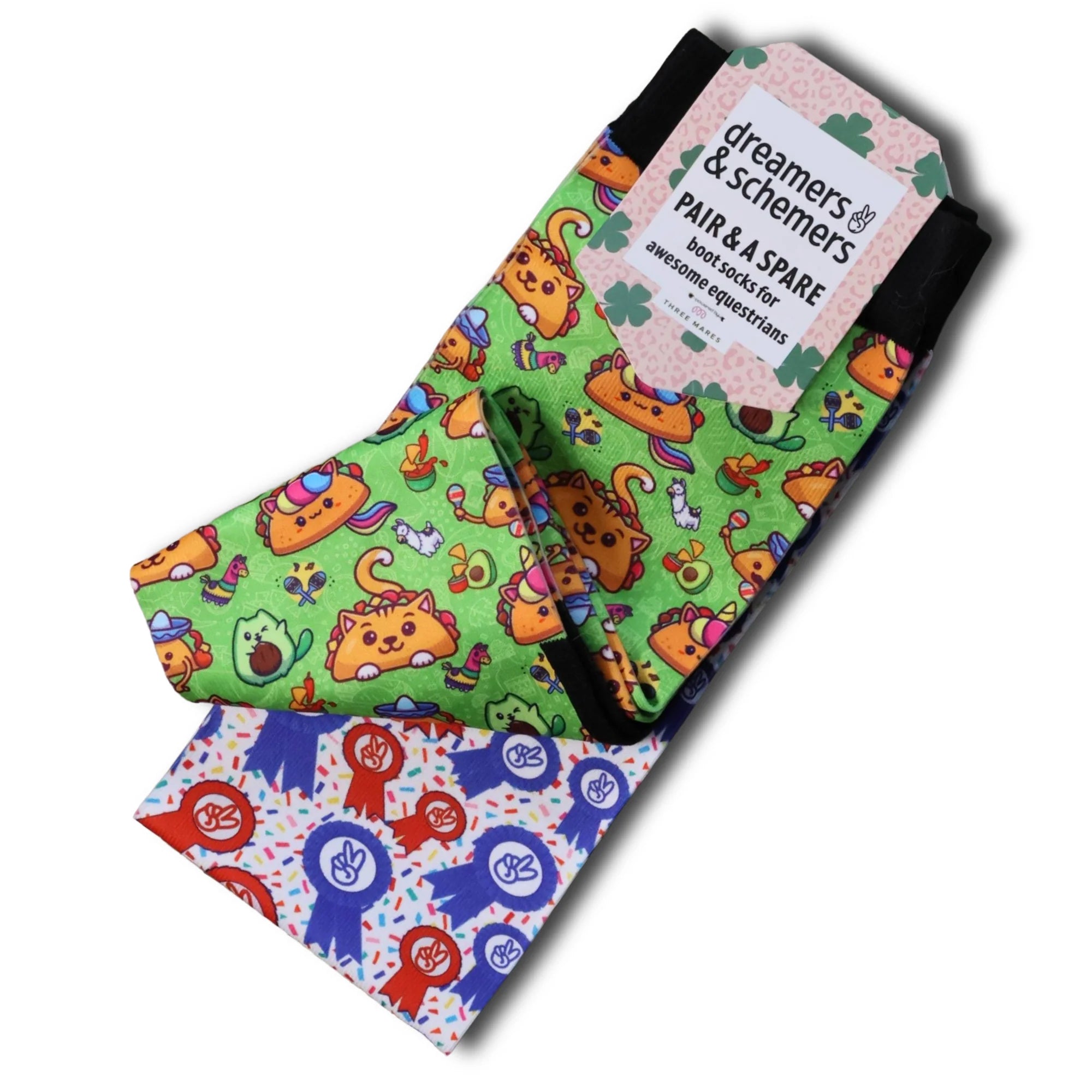 Taco Cat Pair & A Spare Socks