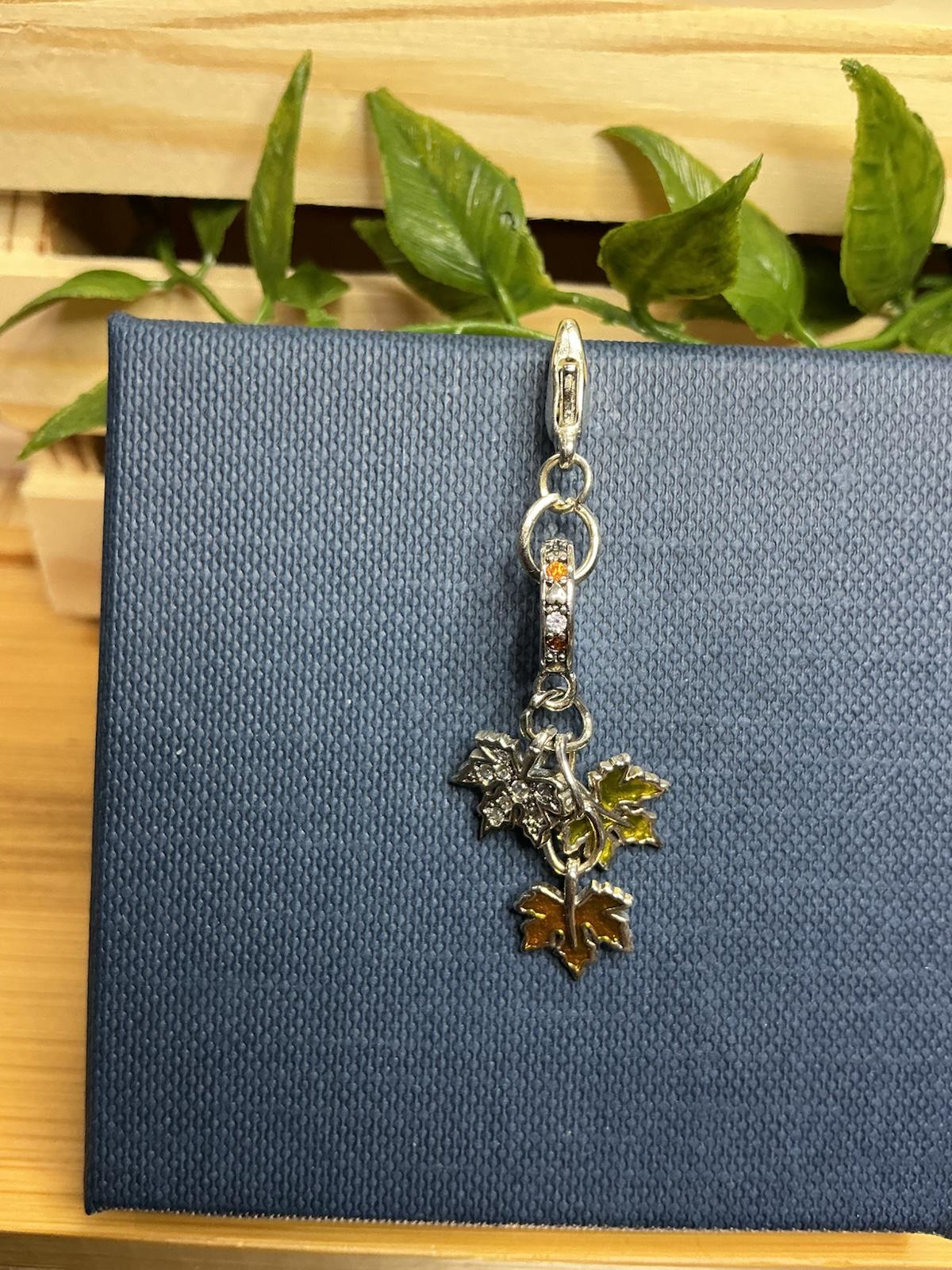 Trio Maple Leaf Charm